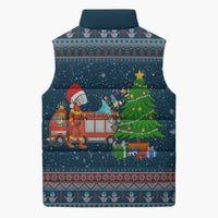 Flamingle Bells Xmas Christmas Sleeveless Puffer Jacket Xmas Holiday Patterns - Wonder Print Shop