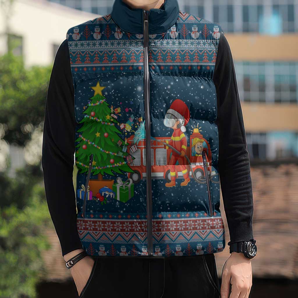 Flamingle Bells Xmas Christmas Sleeveless Puffer Jacket Xmas Holiday Patterns - Wonder Print Shop