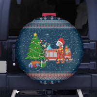 Flamingle Bells Xmas Christmas Spare Tire Cover Xmas Holiday Patterns - Wonder Print Shop