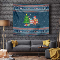 Flamingle Bells Xmas Christmas Tapestry Xmas Holiday Patterns - Wonder Print Shop