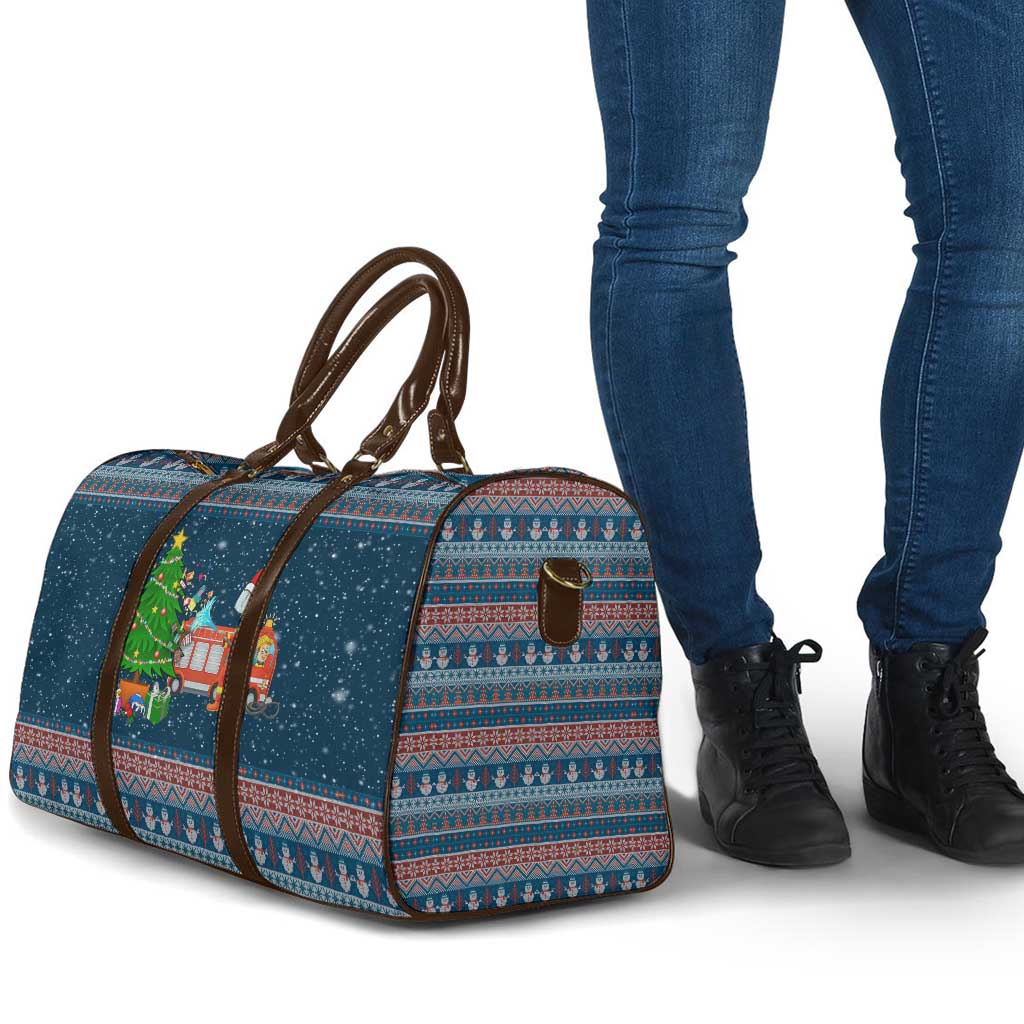 Flamingle Bells Xmas Christmas Travel Bag Xmas Holiday Patterns - Wonder Print Shop