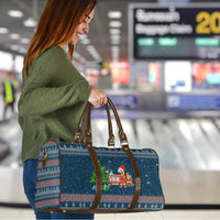 Flamingle Bells Xmas Christmas Travel Bag Xmas Holiday Patterns - Wonder Print Shop