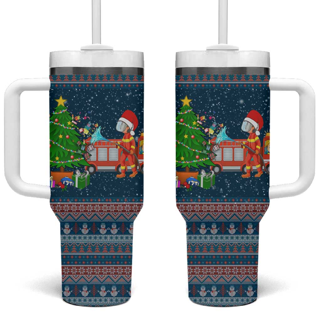 Flamingle Bells Xmas Christmas Tumbler With Handle Xmas Holiday Patterns - Wonder Print Shop