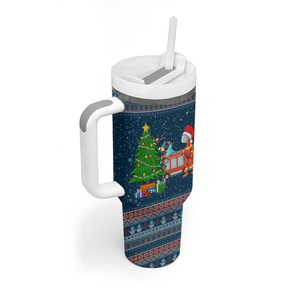 Flamingle Bells Xmas Christmas Tumbler With Handle Xmas Holiday Patterns - Wonder Print Shop