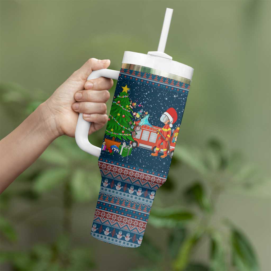 Flamingle Bells Xmas Christmas Tumbler With Handle Xmas Holiday Patterns - Wonder Print Shop