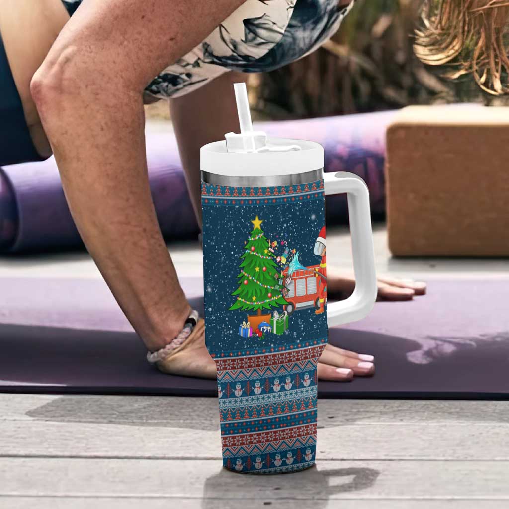 Flamingle Bells Xmas Christmas Tumbler With Handle Xmas Holiday Patterns - Wonder Print Shop