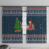 Flamingle Bells Xmas Christmas Window Curtain Xmas Holiday Patterns - undefined