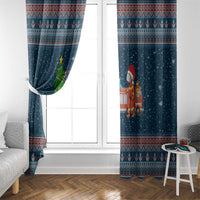 Flamingle Bells Xmas Christmas Window Curtain Xmas Holiday Patterns - undefined