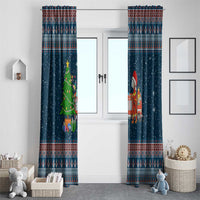 Flamingle Bells Xmas Christmas Window Curtain Xmas Holiday Patterns - undefined