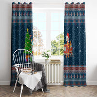 Flamingle Bells Xmas Christmas Window Curtain Xmas Holiday Patterns - undefined