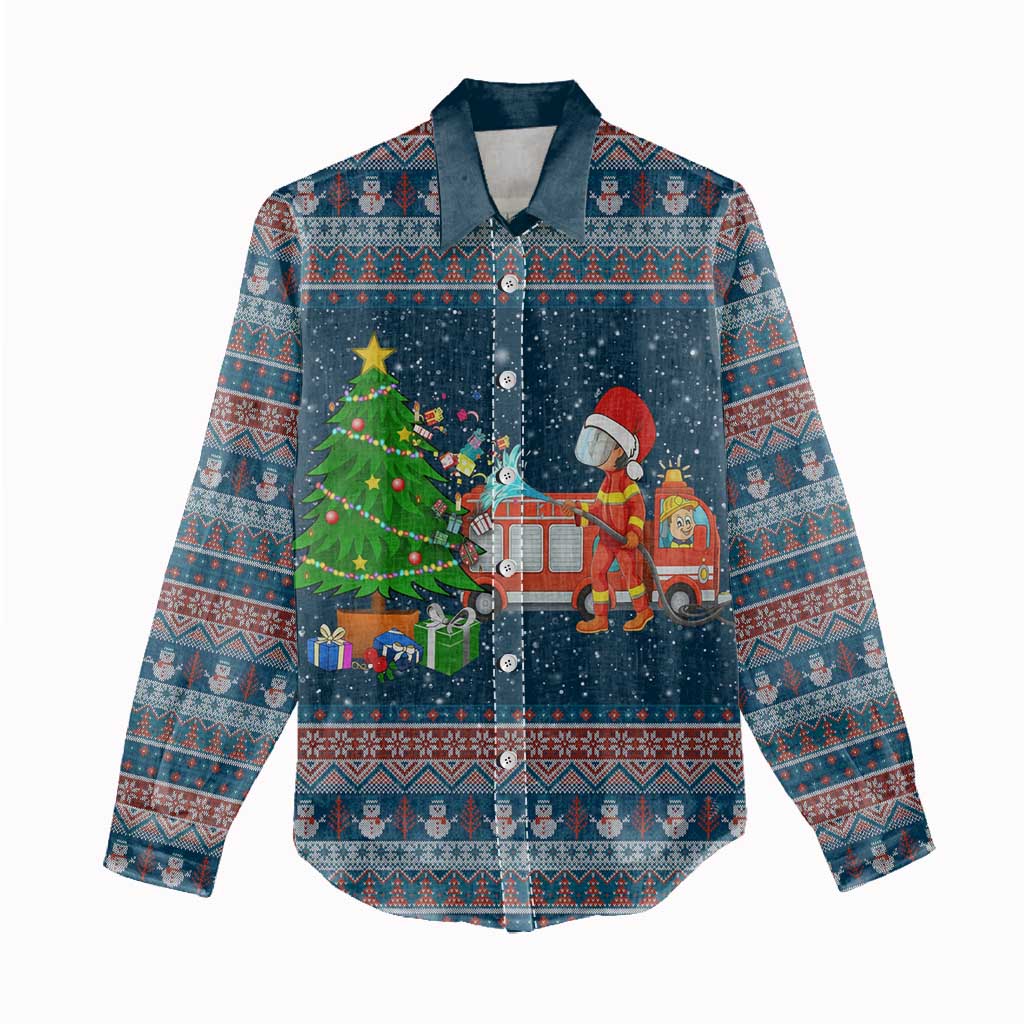 Flamingle Bells Xmas Christmas Women Casual Shirt Xmas Holiday Patterns - Wonder Print Shop