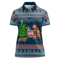 Flamingle Bells Xmas Christmas Women Polo Shirt Xmas Holiday Patterns - Wonder Print Shop