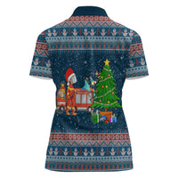 Flamingle Bells Xmas Christmas Women Polo Shirt Xmas Holiday Patterns - Wonder Print Shop