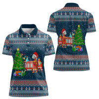 Flamingle Bells Xmas Christmas Women Polo Shirt Xmas Holiday Patterns - Wonder Print Shop