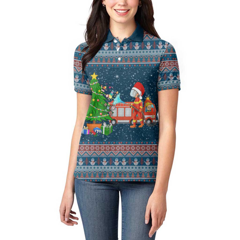 Flamingle Bells Xmas Christmas Women Polo Shirt Xmas Holiday Patterns - Wonder Print Shop