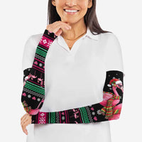 Flamingo Couple Christmas Arm Sleeves Xmas Holiday Patterns - Wonder Print Shop