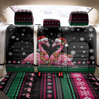 Flamingo Couple Christmas Back Car Seat Cover Xmas Holiday Patterns - Wonder Print Shop