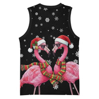 Flamingo Couple Christmas Basketball Jersey Xmas Holiday Patterns - Wonder Print Shop