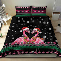 Flamingo Couple Christmas Bedding Set Xmas Holiday Patterns - Wonder Print Shop
