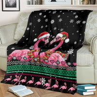 Flamingo Couple Christmas Blanket Xmas Holiday Patterns - Wonder Print Shop