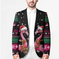 Flamingo Couple Christmas Blazer Xmas Holiday Patterns - Wonder Print Shop