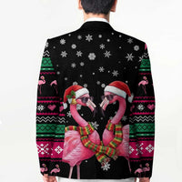 Flamingo Couple Christmas Blazer Xmas Holiday Patterns - Wonder Print Shop