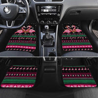 Flamingo Couple Christmas Car Mats Xmas Holiday Patterns - Wonder Print Shop