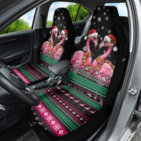 Flamingo Couple Christmas Car Seat Cover Xmas Holiday Patterns - Wonder Print Shop