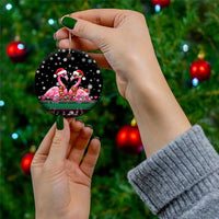 Flamingo Couple Christmas Ceramic Ornament Xmas Holiday Patterns - Wonder Print Shop