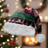 Flamingo Couple Christmas Santa Hat Xmas Holiday Patterns - Wonder Print Shop
