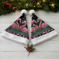 Flamingo Couple Christmas Santa Hat Xmas Holiday Patterns - Wonder Print Shop