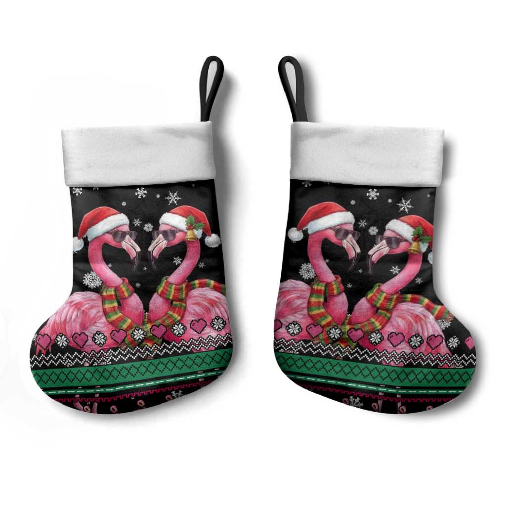Flamingo Couple Christmas Stocking Xmas Holiday Patterns - Wonder Print Shop