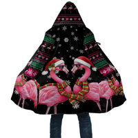 Flamingo Couple Christmas Cloak Xmas Holiday Patterns - Wonder Print Shop