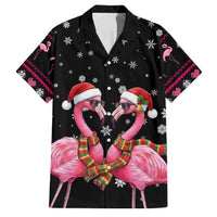 Flamingo Couple Christmas Family Matching Tank Maxi Dress and Hawaiian Shirt Xmas Holiday Patterns - Wonder Print Shop