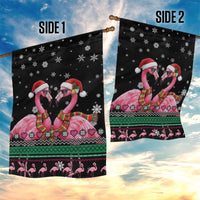 Flamingo Couple Christmas Garden Flag Xmas Holiday Patterns - Wonder Print Shop