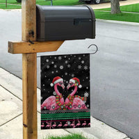 Flamingo Couple Christmas Garden Flag Xmas Holiday Patterns - Wonder Print Shop