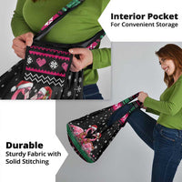 Flamingo Couple Christmas Grocery Bag Xmas Holiday Patterns - Wonder Print Shop