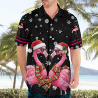 Flamingo Couple Christmas Hawaiian Shirt Xmas Holiday Patterns - Wonder Print Shop