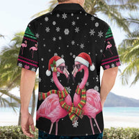 Flamingo Couple Christmas Hawaiian Shirt Xmas Holiday Patterns - Wonder Print Shop