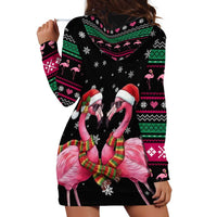 Flamingo Couple Christmas Hoodie Dress Xmas Holiday Patterns - Wonder Print Shop