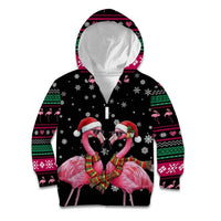 Flamingo Couple Christmas Kid Hoodie Xmas Holiday Patterns - Wonder Print Shop