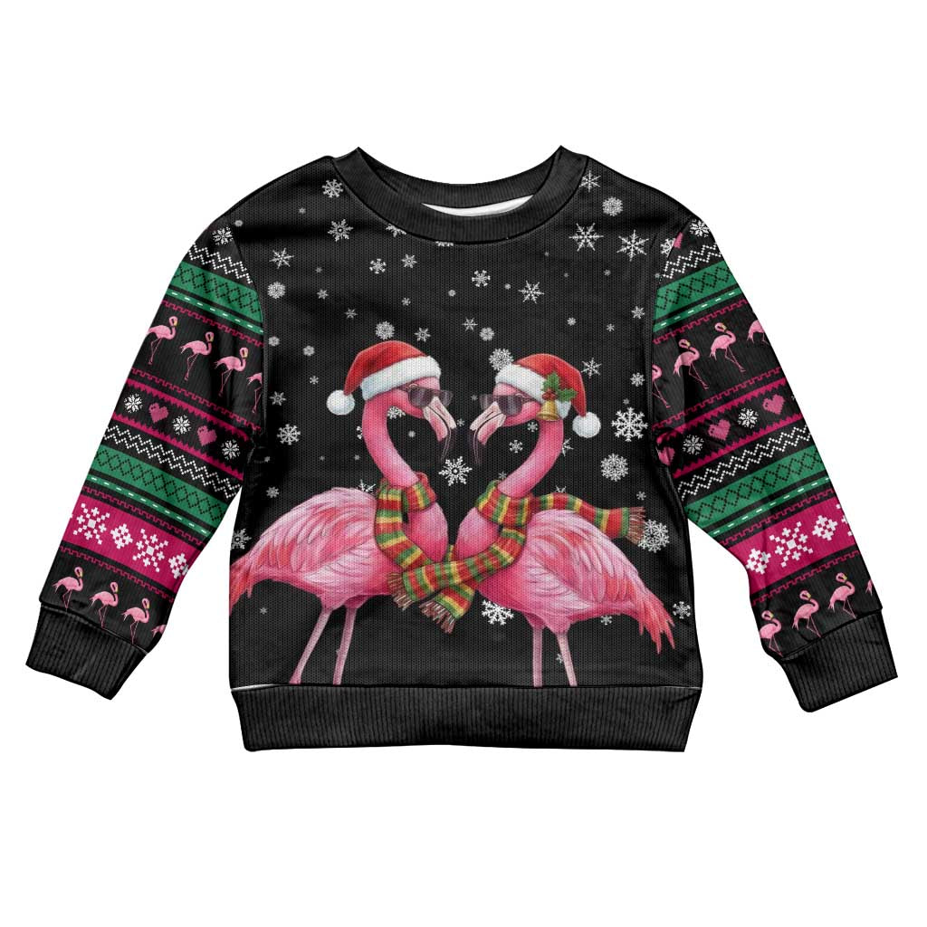 Flamingo Couple Christmas Kid Ugly Christmas Sweater Xmas Holiday Patterns - Wonder Print Shop