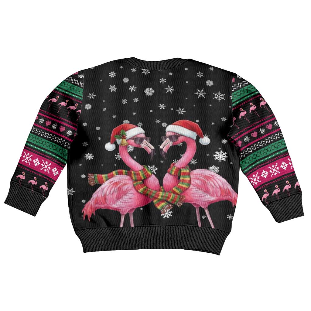 Flamingo Couple Christmas Kid Ugly Christmas Sweater Xmas Holiday Patterns - Wonder Print Shop