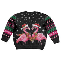 Flamingo Couple Christmas Kid Ugly Christmas Sweater Xmas Holiday Patterns - Wonder Print Shop