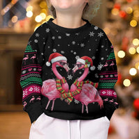 Flamingo Couple Christmas Kid Ugly Christmas Sweater Xmas Holiday Patterns - Wonder Print Shop