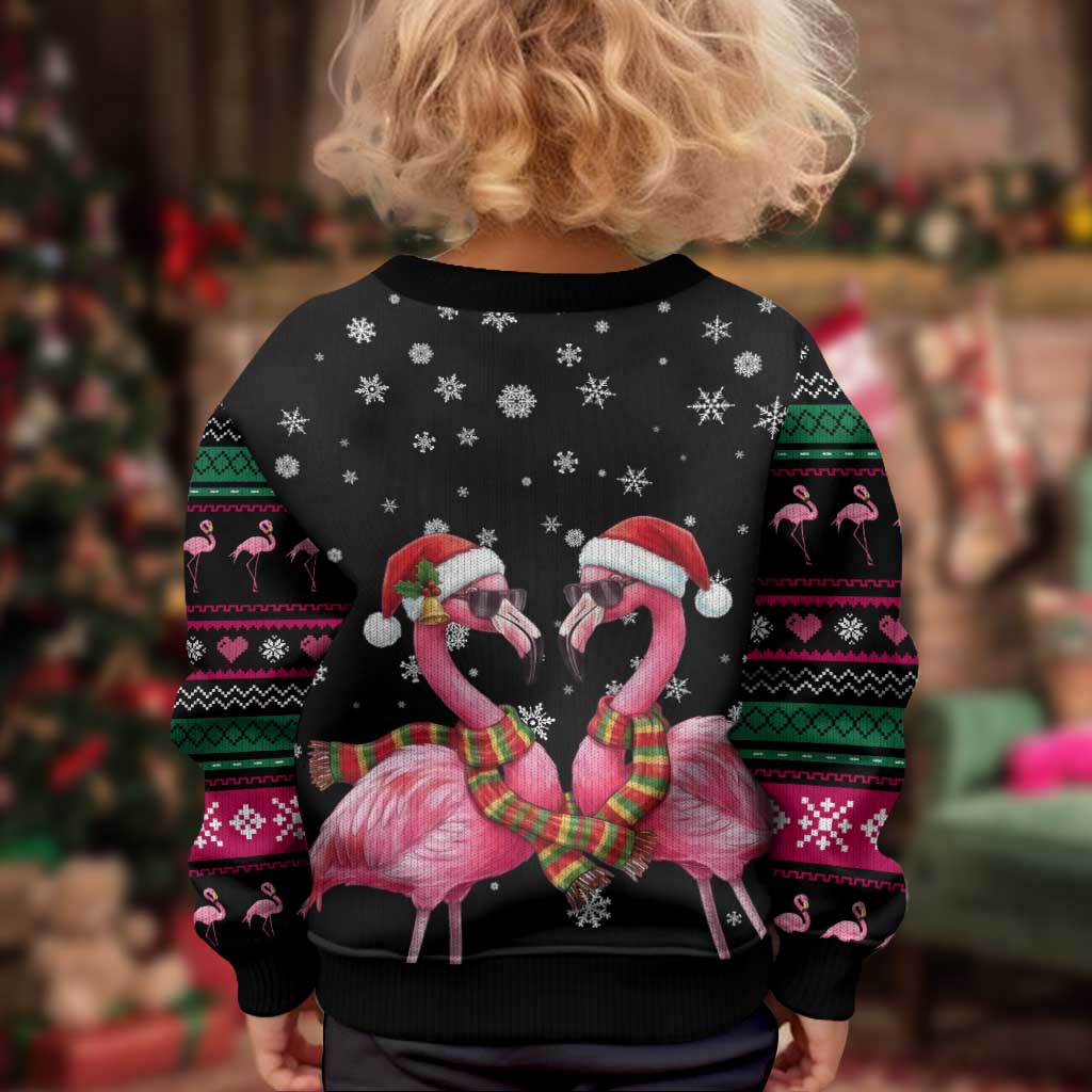 Flamingo Couple Christmas Kid Ugly Christmas Sweater Xmas Holiday Patterns - Wonder Print Shop