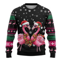 Flamingo Couple Christmas Ugly Christmas Sweater Xmas Holiday Patterns - Wonder Print Shop