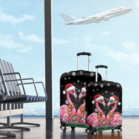 Flamingo Couple Christmas Luggage Cover Xmas Holiday Patterns - Wonder Print Shop