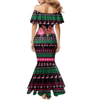 Flamingo Couple Christmas Mermaid Dress Xmas Holiday Patterns - Wonder Print Shop