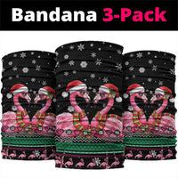 Flamingo Couple Christmas Neck Gaiter Xmas Holiday Patterns - Wonder Print Shop